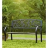 Evergreen Hummingbird Metal Garden Bench - Black -Evergreen Store GUEST cdc19fe3 a3db 46d6 a0fb 9072d52e2738