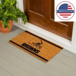 Evergreen Cleveland Browns Logo Turf Mat, Brown- 28 X 16 Inches Indoor Outdoor Doormat -Evergreen Store GUEST cdd5ed46 9e0b 48fa 920f e13bbd9a2a8a