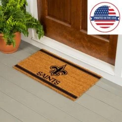 Evergreen New Orleans Saints Logo Turf Mat, Brown- 28 X 16 Inches Indoor Outdoor Doormat -Evergreen Store GUEST cfc8a6f8 1c68 4a09 bb6b 423462e66387
