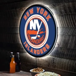Evergreen Ultra-Thin Edgelight LED Wall Decor, Round, New York Islanders- 23 X 23 Inches Made In USA -Evergreen Store GUEST d28a1c97 67b8 4ce1 8c4a aaff42e35898