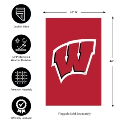 Evergreen Applique Flag, Reg, University Of Wisconsin-Madison -Evergreen Store GUEST d3460c3d b6e1 4d53 b332 e3255321b16c