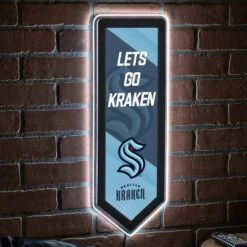 Evergreen Ultra-Thin Glazelight LED Wall Decor, Pennant, Seattle Kraken- 9 X 23 Inches Made In USA -Evergreen Store GUEST d5be665d 9953 465d 8ff3 7a832d821492