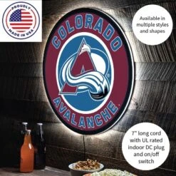 Evergreen Ultra-Thin Edgelight LED Wall Decor, Round, Colorado Avalanche- 23 X 23 Inches Made In USA -Evergreen Store GUEST d6fa5b52 2375 41eb 908f 57cdb5e5fa07
