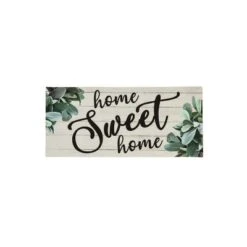 Evergreen Home Sweet Home Eucalyptus Sassafras Indoor Outdoor Switch Doormat 1'10"x10" Multicolored