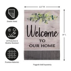 Evergreen Wood Grain Welcome Garden Burlap Flag 12.5 X 18 Inches Indoor Outdoor Decor -Evergreen Store GUEST d80ff71f 3ef6 4751 a16b 6b58c983c204