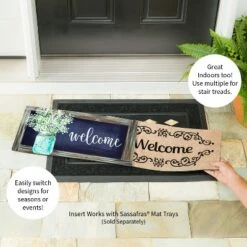 Evergreen Hanging Mason Jar Sassafras Indoor Outdoor Switch Doormat 1'10"x10" Multicolored