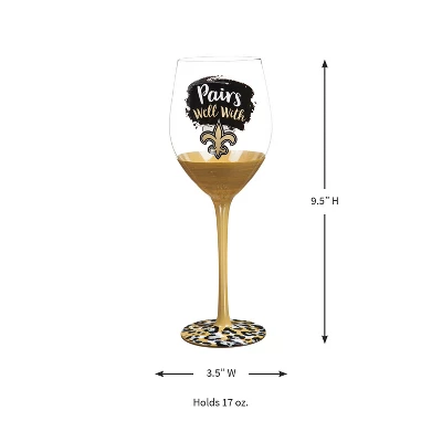 Evergreen New Orleans Saints, 17oz Boxed Stemware 3 Evergreen New Orleans Saints, 17oz Boxed Stemware