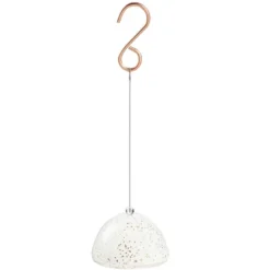 Evergreen Art Glass Air Plant Decor, White Garden And Yard Decor