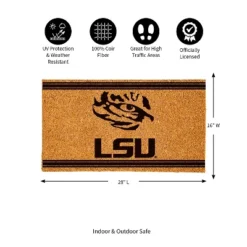Evergreen Louisiana State University Logo Turf Mat, Brown- 28 X 16 Inches Indoor Outdoor Doormat -Evergreen Store GUEST e17b0cd2 2fe2 4312 8d9c 729edf27ddf4