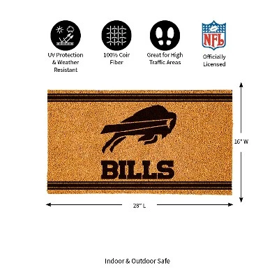 Evergreen Buffalo Bills Logo Turf Mat, Brown- 28 X 16 Inches Indoor Outdoor Doormat 4 Evergreen Buffalo Bills Logo Turf Mat, Brown- 28 X 16 Inches Indoor Outdoor Doormat - Image 2