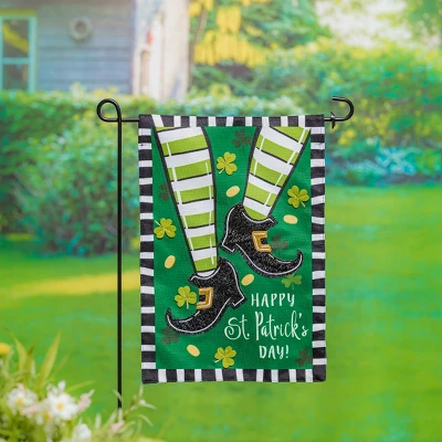 Evergreen Dancing St. Patrick's Day Garden Burlap Flag 12.5 X 18 Inches Indoor Outdoor Decor 4 Evergreen Dancing St. Patrick's Day Garden Burlap Flag 12.5 X 18 Inches Indoor Outdoor Decor - Image 2