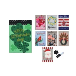 Evergreen Seasonal Burlap Flag Set Of 8 -Evergreen Store GUEST e8b4e37b 1658 4c5a bf7a ae0a98e69541