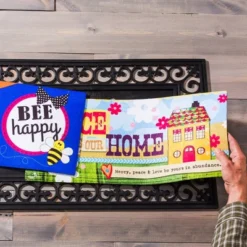 Evergreen Indoor Outdoor Doormat Bundle Set Of 5 - Frame And 4 Welcome Seasonal Inserts Halloween Pumpkin Gnome Gather Harvest Thanksgiving -Evergreen Store GUEST e94f9406 1c8c 42fa a2b1 44824cffded6