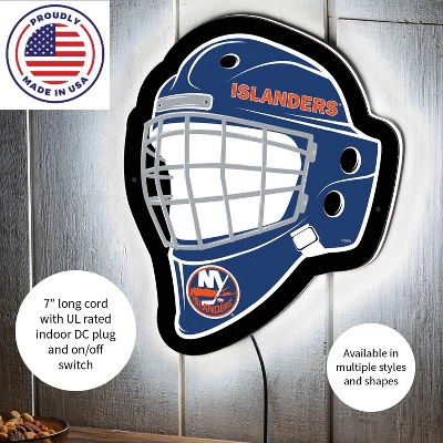 Evergreen Ultra-Thin Edgelight LED Wall Decor, Helmet, New York Islanders- 15.6 X 19 Inches Made In USA 6 Evergreen Ultra-Thin Edgelight LED Wall Decor, Helmet, New York Islanders- 15.6 X 19 Inches Made In USA - Image 4
