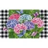 Evergreen Hydrangea Checks Embossed Indoor Outdoor Doormat 18 X 30 Green -Evergreen Store GUEST eaf21903 1189 438f 9cb1 ca564290cac9