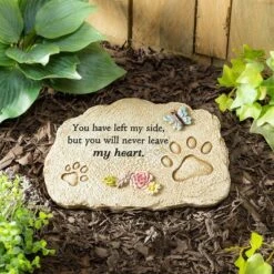 Evergreen 11.5" X 7.5" Memorial Garden Stone, Pet Devotion -Evergreen Store GUEST ec2754dc b38d 4d87 9911 32cdc954d945