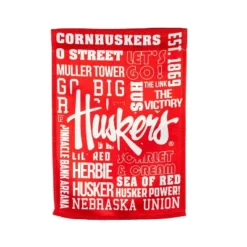 Evergreen Embossed Suede Flag, House Size, University Of Nebraska -Evergreen Store GUEST ec5fe15a 8035 4c4e b6c4 7585a7045caf