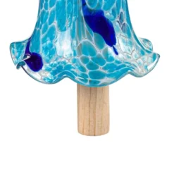 Evergreen Art Glass Speckle Blue Floral Shaped Bell Chime- 7 X 7 X 7 Inches Outdoor Decor -Evergreen Store GUEST ecc023c9 d3f0 4fc6 ae3c e0bf4010f8d0
