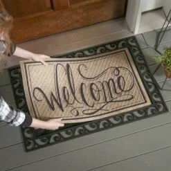 Evergreen Scroll Cutout Embossed Floor Mat Indoor Outdoor Rubber Tray 2'x3' Fits Embossed Doormats Size 30"x18" Black 13 Evergreen Scroll Cutout Embossed Floor Mat Indoor Outdoor Rubber Tray 2'x3' Fits Embossed Doormats Size 30"x18" Black -Evergreen Store GUEST ed567984 78bf 478b a6d8 b7e5c8b5e9ea