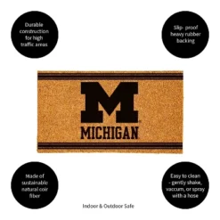 Evergreen University Of Michigan Logo Turf Mat, Brown- 28 X 16 Inches Indoor Outdoor Doormat -Evergreen Store GUEST f12f962d ced3 4a2f b1e7 6eae20e5a6a7