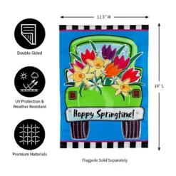 Evergreen Springtime Truck Garden Applique Flag 12.5 X 18 Inches Indoor Outdoor Decor -Evergreen Store GUEST f3c2b075 bbf2 4afe 9958 e51d2fd06599