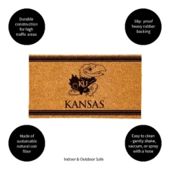 Evergreen University Of Kansas Logo Turf Mat, Brown- 28 X 16 Inches Indoor Outdoor Doormat -Evergreen Store GUEST f480b0fd 8c7f 4855 aa58 50ef3779dcd0