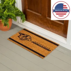 Evergreen Nashville Predators Logo Turf Mat, Brown- 28 X 16 Inches Indoor Outdoor Doormat -Evergreen Store GUEST f844f815 c04c 49ad 8551 967fc824d57c