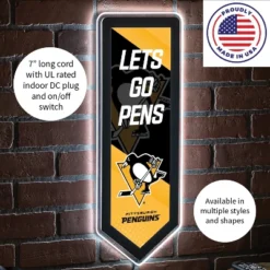 Evergreen Ultra-Thin Glazelight LED Wall Decor, Pennant, Pittsburgh Penguins- 9 X 23 Inches Made In USA 10 Evergreen Ultra-Thin Glazelight LED Wall Decor, Pennant, Pittsburgh Penguins- 9 X 23 Inches Made In USA -Evergreen Store GUEST fc5edf90 7706 46f2 99ed 33a0941733dc