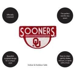 Evergreen University Of Oklahoma Indoor Outdoor Natural Shaped Coir Doormat 1'6"x2'4" Multicolored -Evergreen Store GUEST fd514a0f 6d7f 4a47 bc83 eaec0cfddc7e