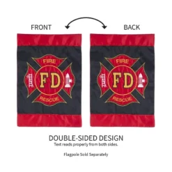 Evergreen Flag Fire Department Garden Applique Flag -Evergreen Store GUEST fd8948da 516a 4560 8fd9 2b610be560d3